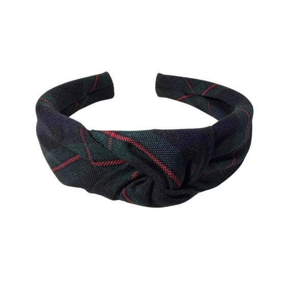 Plaid Top Knot Headband
