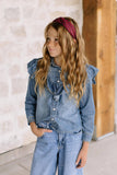 Maroon and Navy Knotted Headband