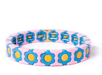 Flower Tile Bead Bracelets