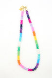 Faceted Rainbow Gemstones Necklace