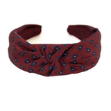 Maroon and Navy Knotted Headband