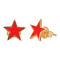 Color Shout - Super Star Stud Earrings: Red