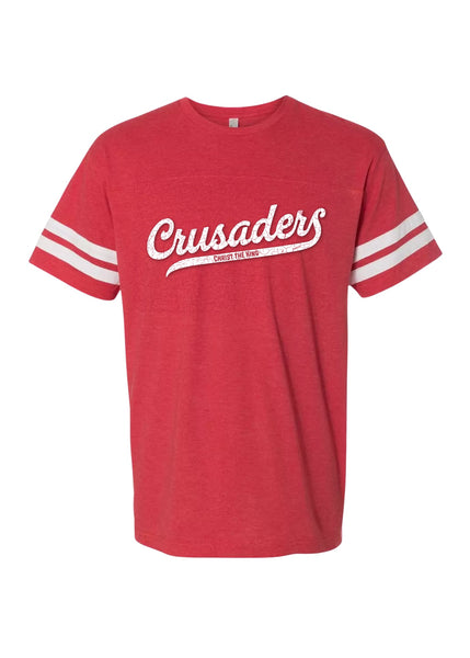 Adult Vintage Jersey Unisex Ringer Tee with Crusaders Script