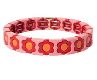 Flower Tile Bead Bracelets