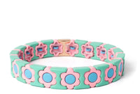 Flower Tile Bead Bracelets