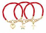 Red Goldie Paracord Charm Bracelet