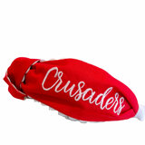 Scalloped Knot Headband in Red / White