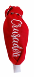 Scalloped Knot Headband in Red / White