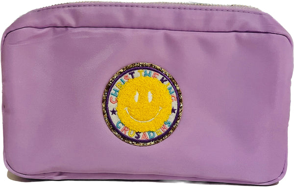 Zippered Pouch Bag with Christ the King Smiley Face Chenille Patch (Mu –  CKS Spirit Store