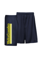 Youth Navy Performance Fabric Shorts with "We Are Crusaders" Print