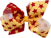 Medium Red & Gold Star Bow by Wee Ones
