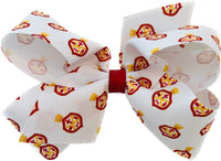 Medium White Bow with CKS Crest by Wee Ones