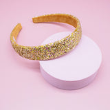 Tapered Chunky Gold Glitter Headband