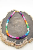 Faceted Rainbow Gemstones Necklace