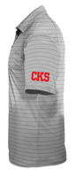 Men's Light Grey Short Sleeve Polo with "CKS" Logo