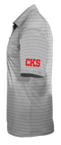 Men's Light Grey Short Sleeve Polo with "CKS" Logo