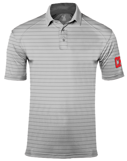 Men's Light Grey Short Sleeve Polo with "CKS" Logo