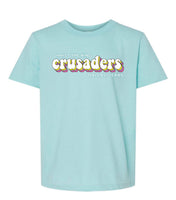 Youth Aqua Crusaders 70's Font T-Shirt