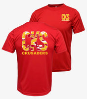 Youth Dark Red DriFit T-Shirt with CKS Camo Letters