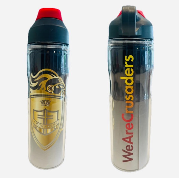 Crusader Logo Water Bottle with Flip Top Lid - 19 oz