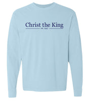 Youth Light Blue Long Sleeve Christ the King "Seaside Design" T-Shirt