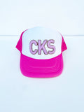Youth and Adult "CKS" Letter Patch Trucker Hat (Multiple Color Options)