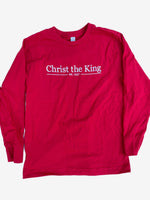 Youth Red Long Sleeve Christ the King "Seaside Design" Cotton T-Shirt