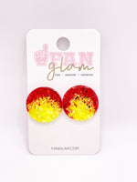 Glitter Glam 1” Ombre Circle Earrings