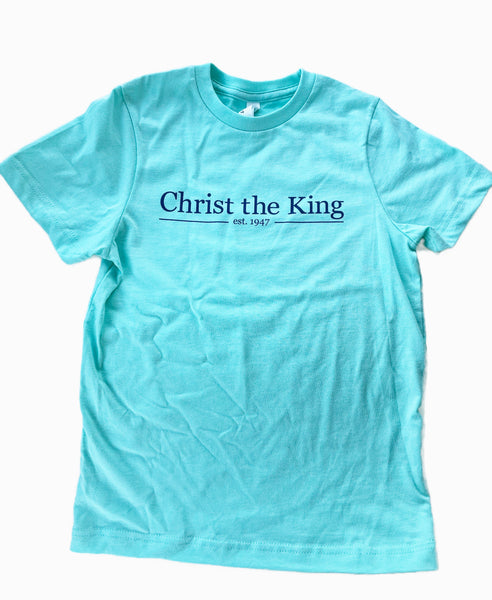 Youth Aqua Short Sleeve Christ the King "Seaside Design" T-Shirt