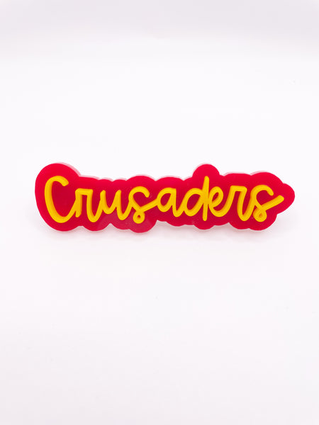 “Crusaders” Dual Color Acrylic 3” Hair Clip