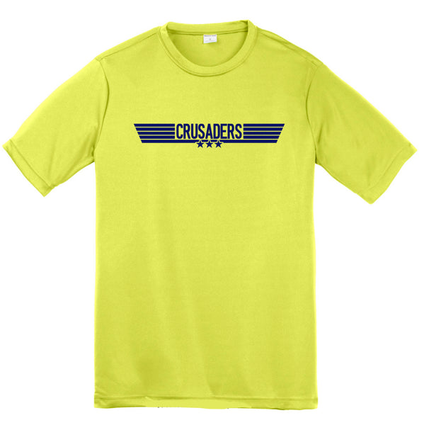 Youth Neon Yellow Short Sleeve DriFit "Crusaders" Shirt