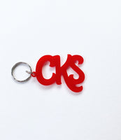 "CKS" Red Acrylic Keychain