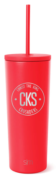 Simple Modern Neon Red Classic Tumbler with Straw - 24oz – CKS