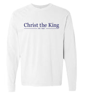 Youth White Long Sleeve Christ the King "Seaside Design" T-Shirt